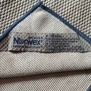 Norwex grey Towel with Blue Edge kitchen